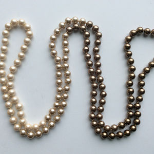 Long Knotted Ombré Pearl Strand